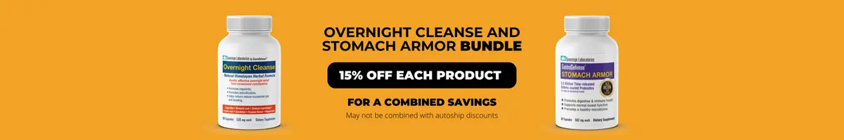 Overnight cleanse and Stomach Armor 15% off