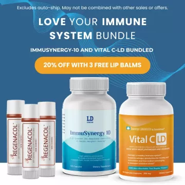 Love Your Immune System Bundle :: Immusynergy-10 + Vital C-LD + 3 Free Lip Balm