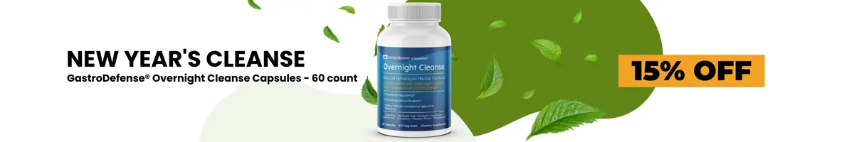 New Year Cleanse: GastroDefense Overnight Cleanse Capsules - 60 count is 15% off