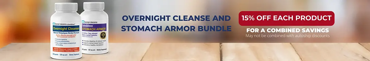 Overnight cleanse and Stomach Armor 15% off