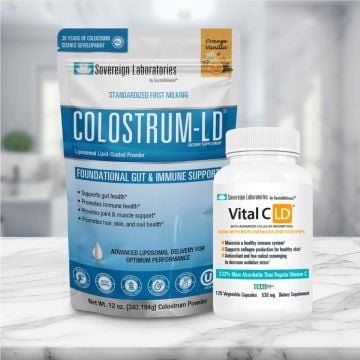 Starter Bundle :: 12oz Colostrum-LD, Natural Orange-Vanilla Flavor + VitalC-LD