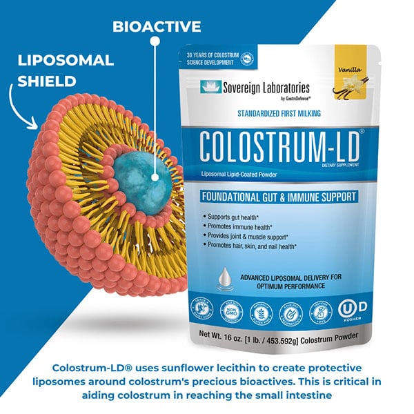 Colostrum Powder Vanilla 16oz with Liposomal Delivery